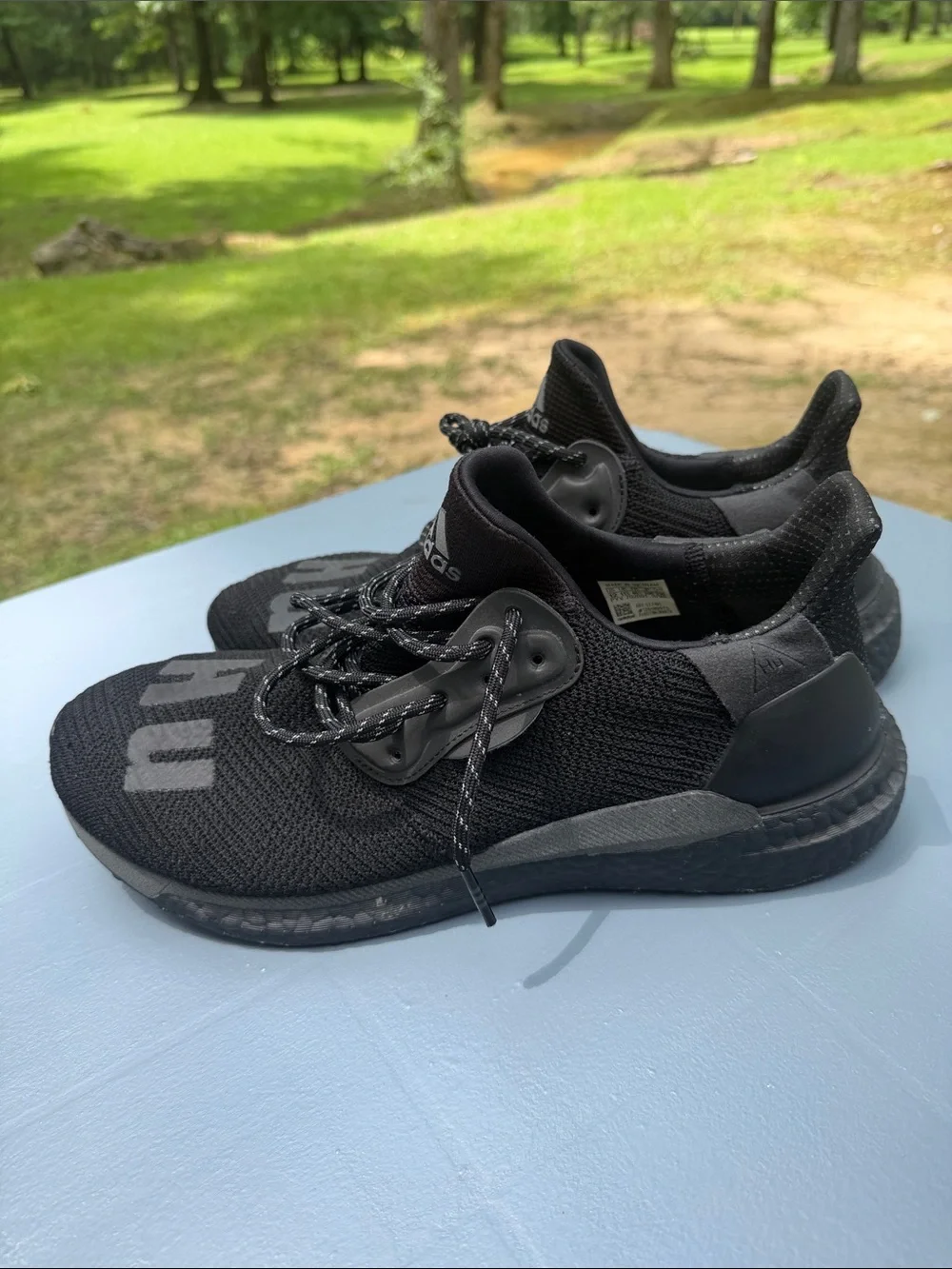Mens Adidas Hu Pharrell Williams Core Black Sz 12